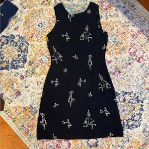 Chava Vintage rayon dress with cute bow on the back. Mini. Size10 (S)
